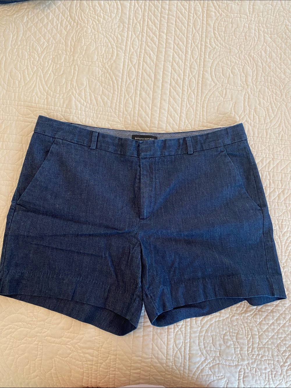 Banana Republic Navy Tailored Bermuda Shorts